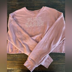 Barre Babes! Mauve crop sweatshirt!